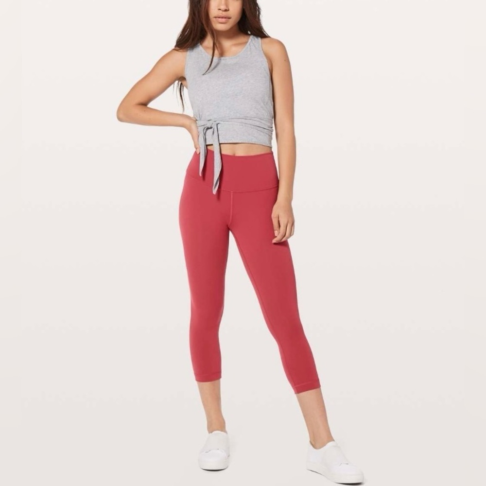 Lululemon Wunder Under Crop Legging Pant 21” Vintage Rose Size 4 – Like New - Picture 2 of 9